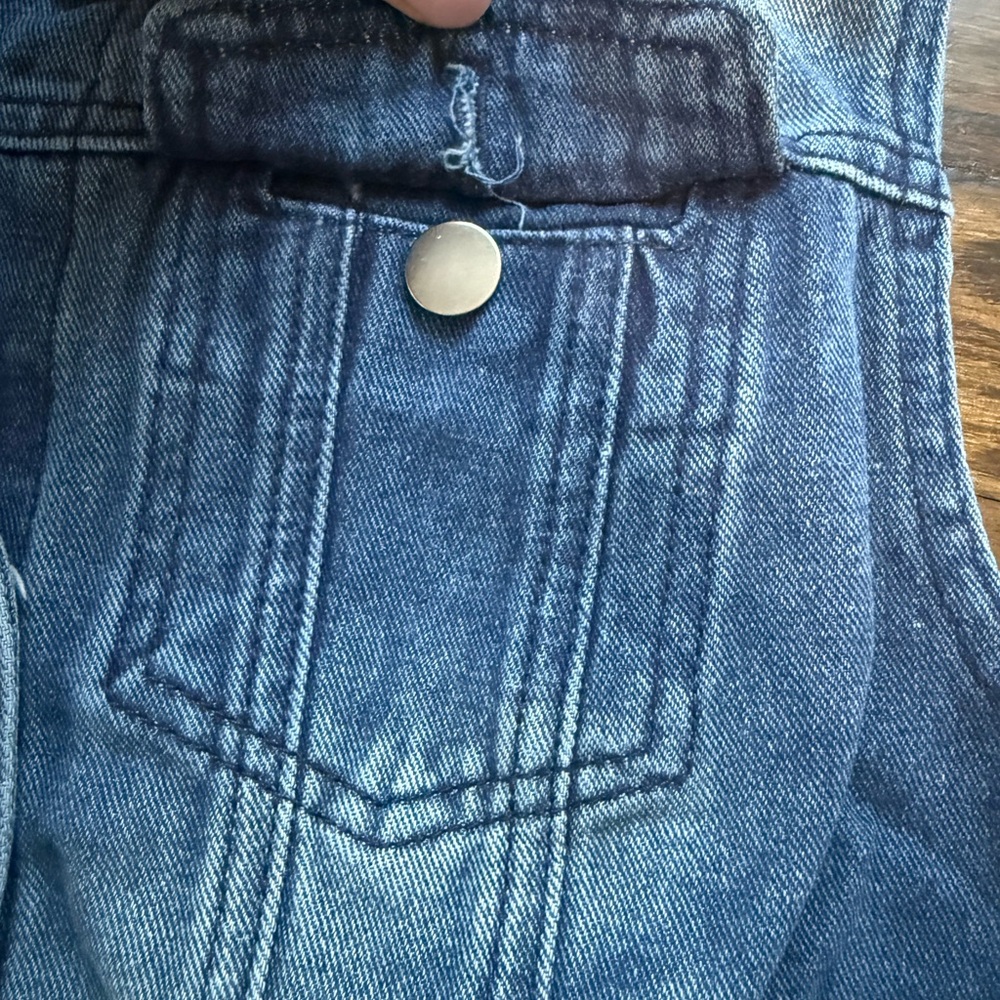Women’s Allegra K Dark Blue Denim Vest Sleeveless Jacket - Picture 3 of 5